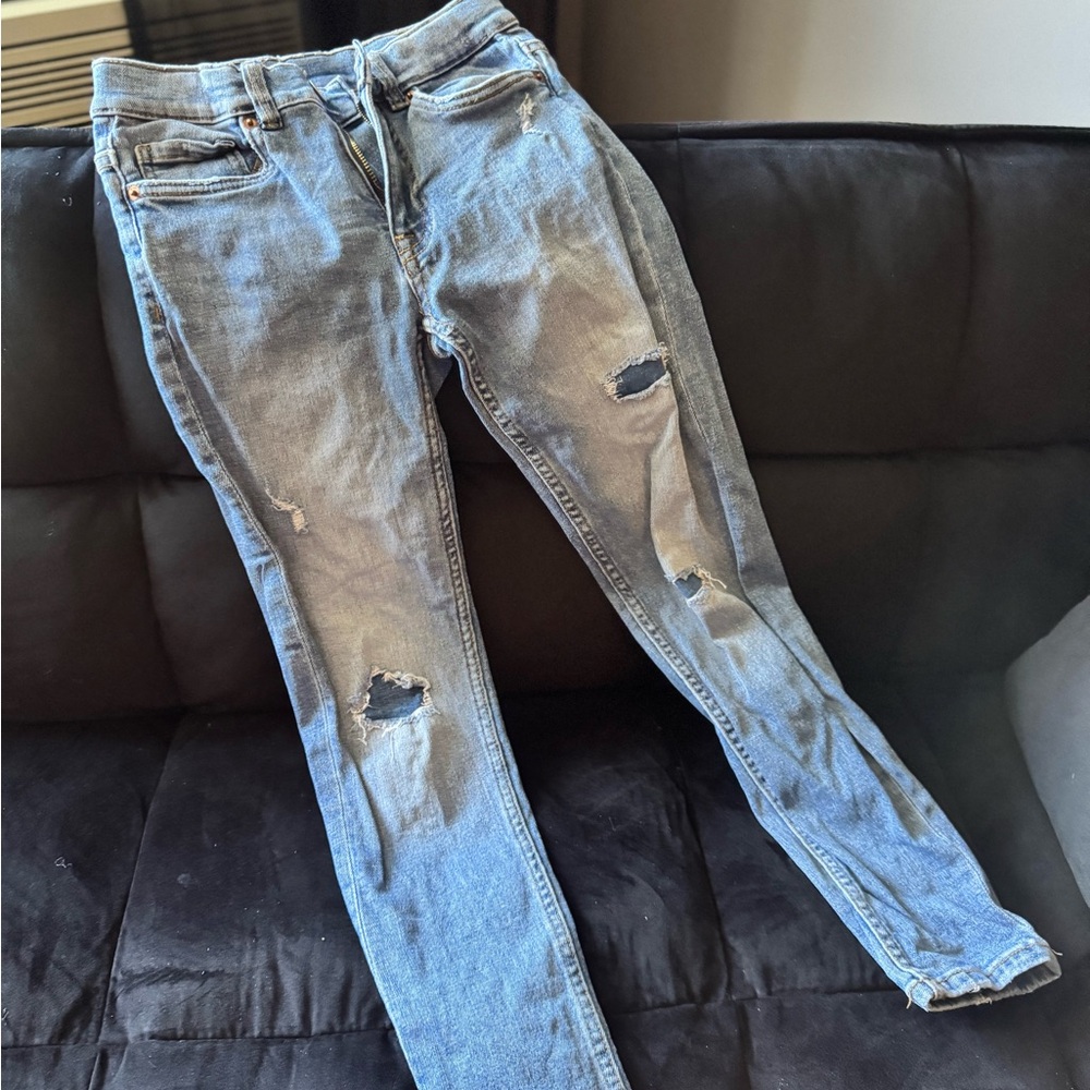 Distressed Blue Jeans for Women